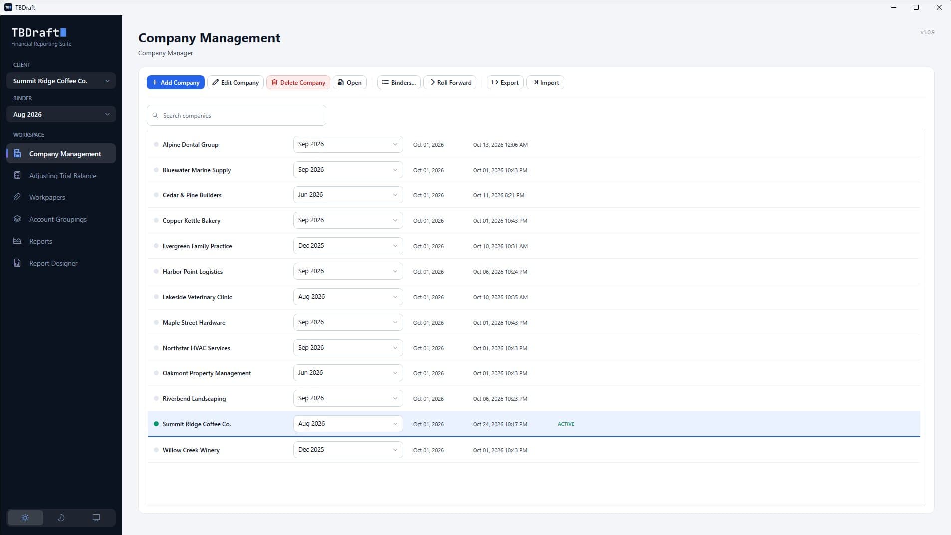Unlimited Companies screenshot