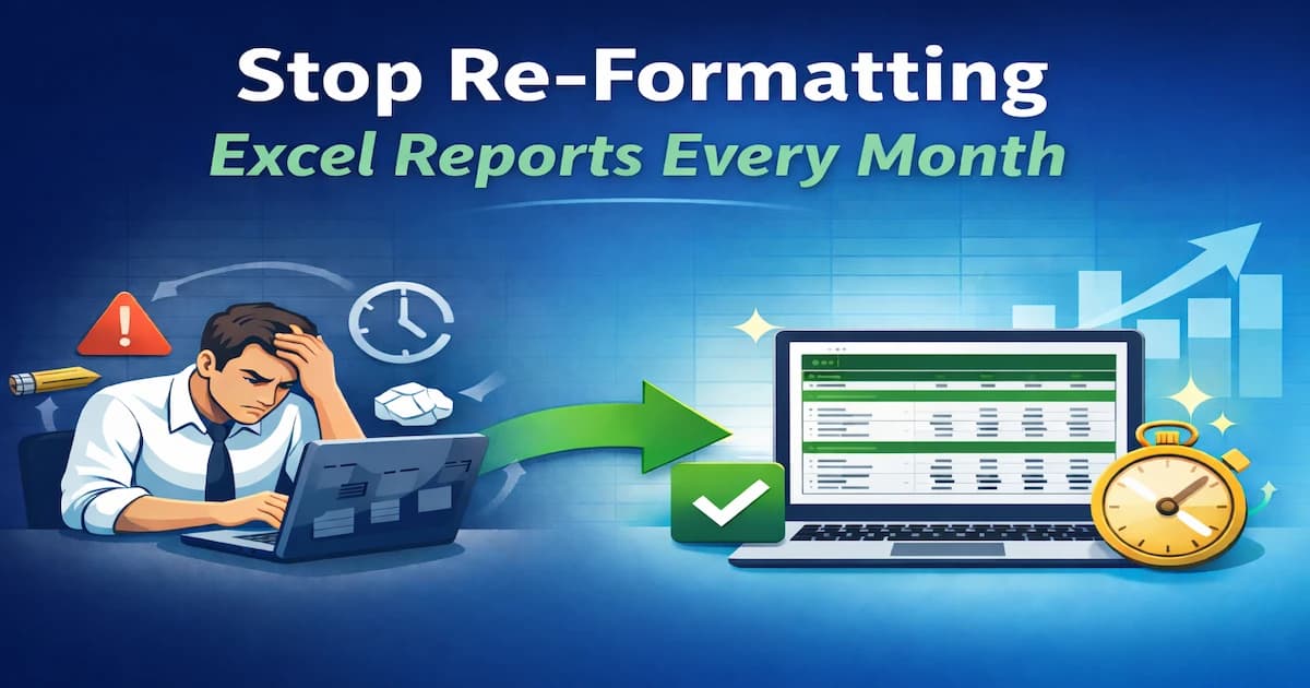 Stop Re-Formatting Excel Reports Every Month